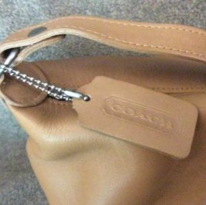 Small Tan Leather COACH Handbag